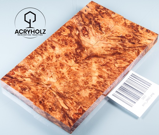 [2662] Radica di Acero Guancette per Manico Stabilizzato | 140x40x10 | acryholz | Manico per Coltello | 2662