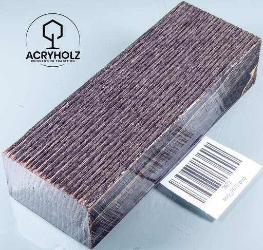 [2672] Ash Handle Block Black Stabilized | 140x50x30 | acryholz | 2672