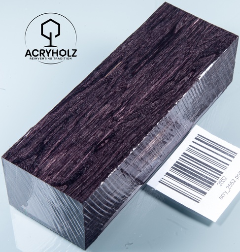 [2552] Hornbeam Black Stabilized Handle Block | 120x40x30 | Knife Handle 2558