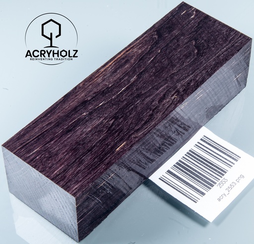[2553] Hornbeam Black Stabilized Handle Block | 120x40x30 | Knife Handle 2552