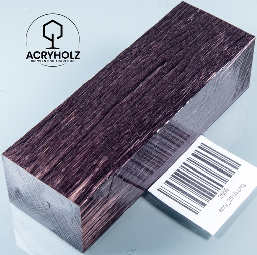 [2556] Hornbeam Black Stabilized Handle Block | 120x40x30 | Knife Handle 2556