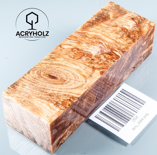 [2564] Karelische Birke stabilisiert | 120x40x30 | acryholz | Griffmaterial | 2564