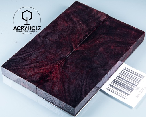 [2588] Pappel Griffschalen stabilisiert | 120x40x10| ACRYHOLZ | Messer | Griffholz 2588