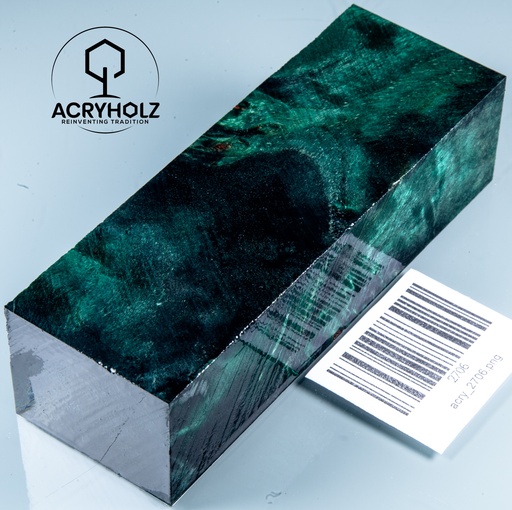 [2706] Loupe de Peuplier Stabilisé Bloc pour Manche | 120x40x30 | ACRYHOLZ | Manche de Couteau 2706