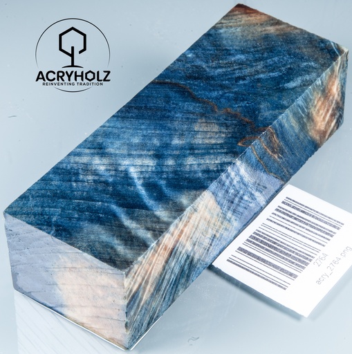 [2764] Kastanie Maserholz | Stabilisiertes Griffholz 120x40x30 Messergriff ACRYHOLZ 2764