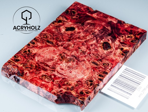 [2780] Pappel Griffschalen stabilisiert | 120x40x10| ACRYHOLZ | Messer | Griffholz 2780