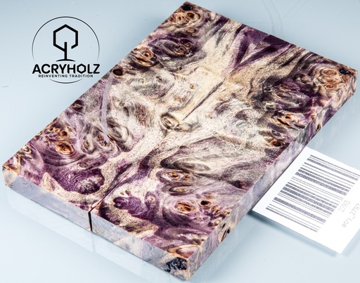 [2793] Pappel Griffschalen stabilisiert | 120x40x10| ACRYHOLZ | Messer | Griffholz 2793
