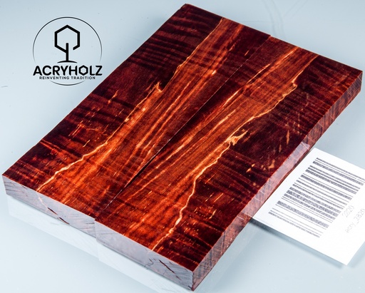 [2820] Kastanie Maser stabilisiert | 120x40x10 | acryholz | schalenpaar 2820