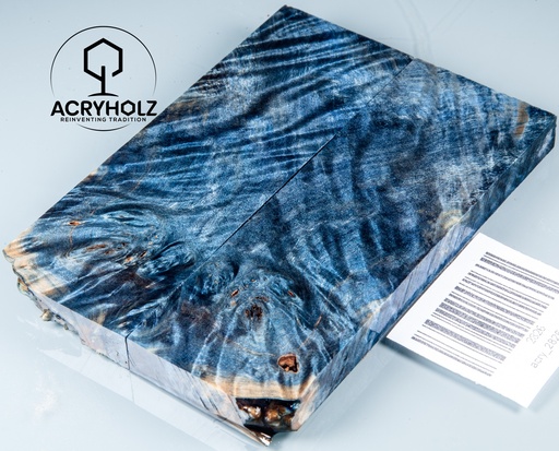 [2826] Kastanie Maser stabilisiert | 120x40x10 | acryholz | schalenpaar 2826