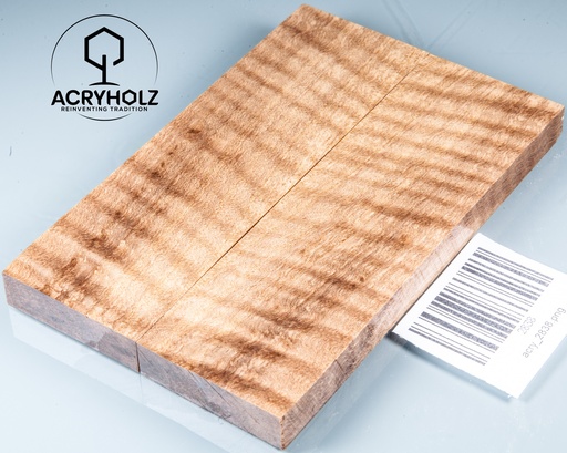 [2838] Walnuss Griffschalen geriegelt stabilisiert | 130x40x10 | acryholz | 2838