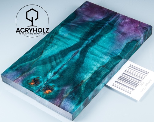 [2862] Pappel Griffschalen stabilisiert | 140x45x10| ACRYHOLZ | Messer | Griffholz 2862