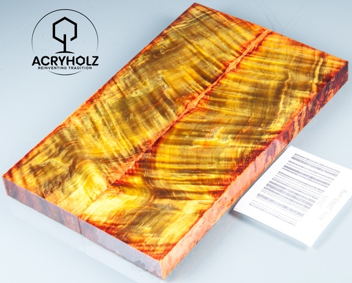 [2865] Kastanie Maser stabilisiert | 130x40x10 | acryholz | schalenpaar 2865
