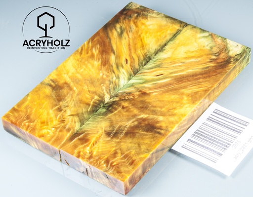 [2871] Kastanie Griffschalen stabilisiert | 120x40x10| ACRYHOLZ | Messer | Griffholz 2871