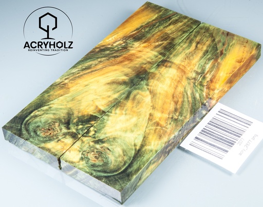 [2877] Kastanie Griffschalen stabilisiert | 140x40x10| ACRYHOLZ | Messer | Griffholz 2877