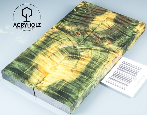 [2879] Kastanie Griffschalen stabilisiert | 140x40x10| ACRYHOLZ | Messer | Griffholz 2879