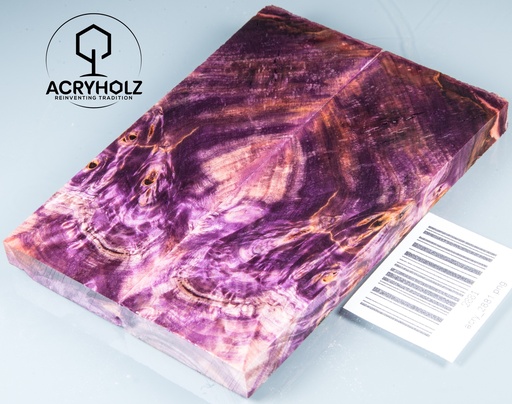 [2881] Kastanie Griffschalen stabilisiert | 120x40x10| ACRYHOLZ | Messer | Griffholz 2881