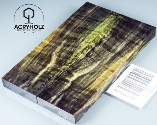 [2885] Okładziny na rękojeść ze stabilizowanego drewna kasztanowca | 130x40x10 | ACRYHOLZ | Rękojeść noża | 2885