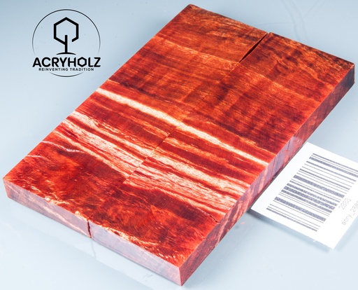 [2888] Cachas de madera de castaño de Indias estabilizada | 120x40x10 | ACRYHOLZ | Mango de cuchillo | 2888