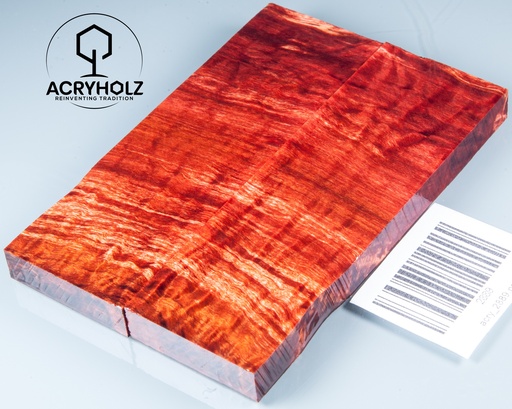 [2889] Kastanie Griffschalen stabilisiert | 120x40x10| ACRYHOLZ | Messer | Griffholz 2889