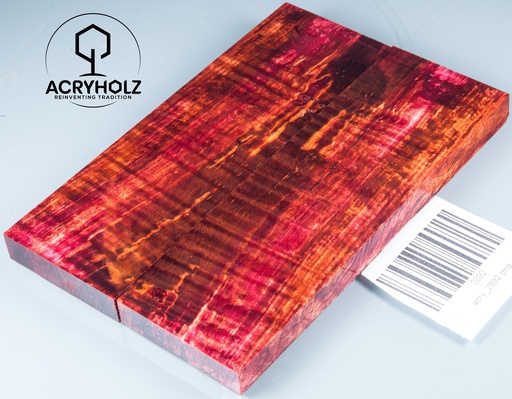 [2892] Kastanie Griffschalen stabilisiert | 130x40x10| ACRYHOLZ | Messer | Griffholz 2892
