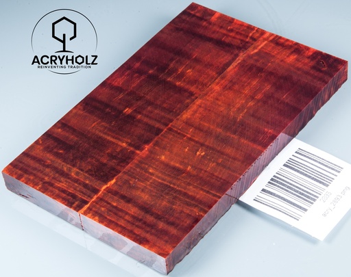 [2893] Kastanie Griffschalen stabilisiert | 130x40x10| ACRYHOLZ | Messer | Griffholz 2893