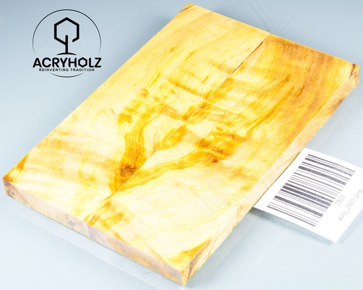 [2903] Pappel Griffschalen stabilisiert | 130x40x10| ACRYHOLZ | Messer | Griffholz 2903