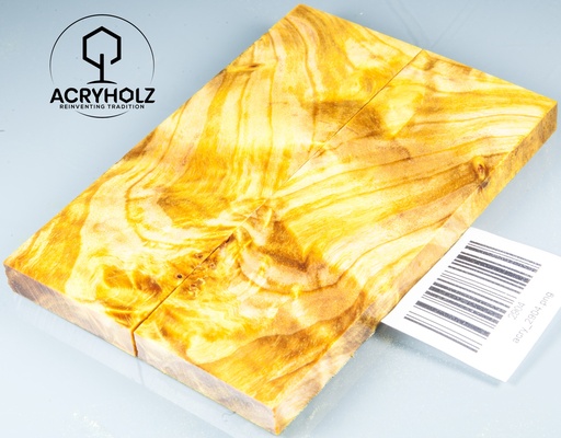 [2904] Cachas de madera de álamo estabilizada | 130x40x10 | ACRYHOLZ | Mango de cuchillo | 2904