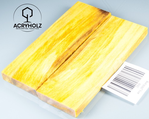 [2909] Pappel Griffschalen stabilisiert | 130x40x10| ACRYHOLZ | Messer | Griffholz 2909