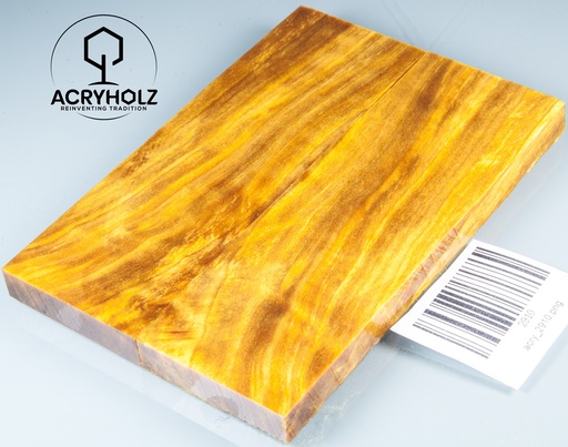 [2910] Pappel Griffschalen stabilisiert | 130x40x10| ACRYHOLZ | Messer | Griffholz 2910
