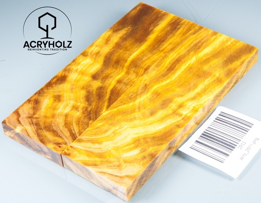 [2911] Stabilized Poplar Handle Scales | 130x40x10 | ACRYHOLZ | Knife Handle | 2911